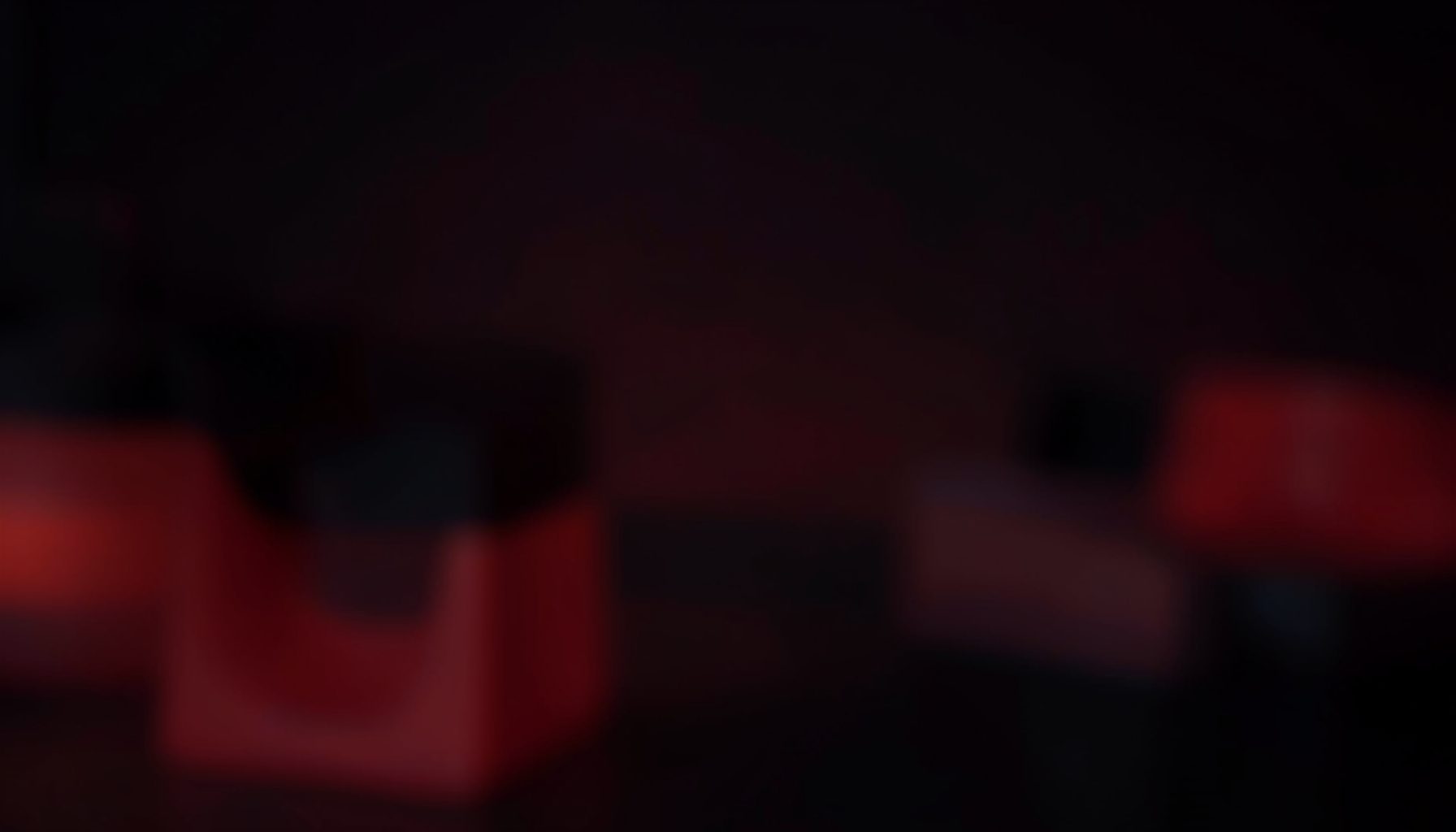 Dark abstract background with subtle red gradient tones and soft blurred product silhouettes, conveying a data-driven shopping mood